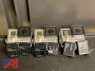 (2) GoPro Hero 3+ Black & (1) Hero 4+ Black Cameras